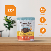 Chocolate Cashew Crunchy Drop Cookies