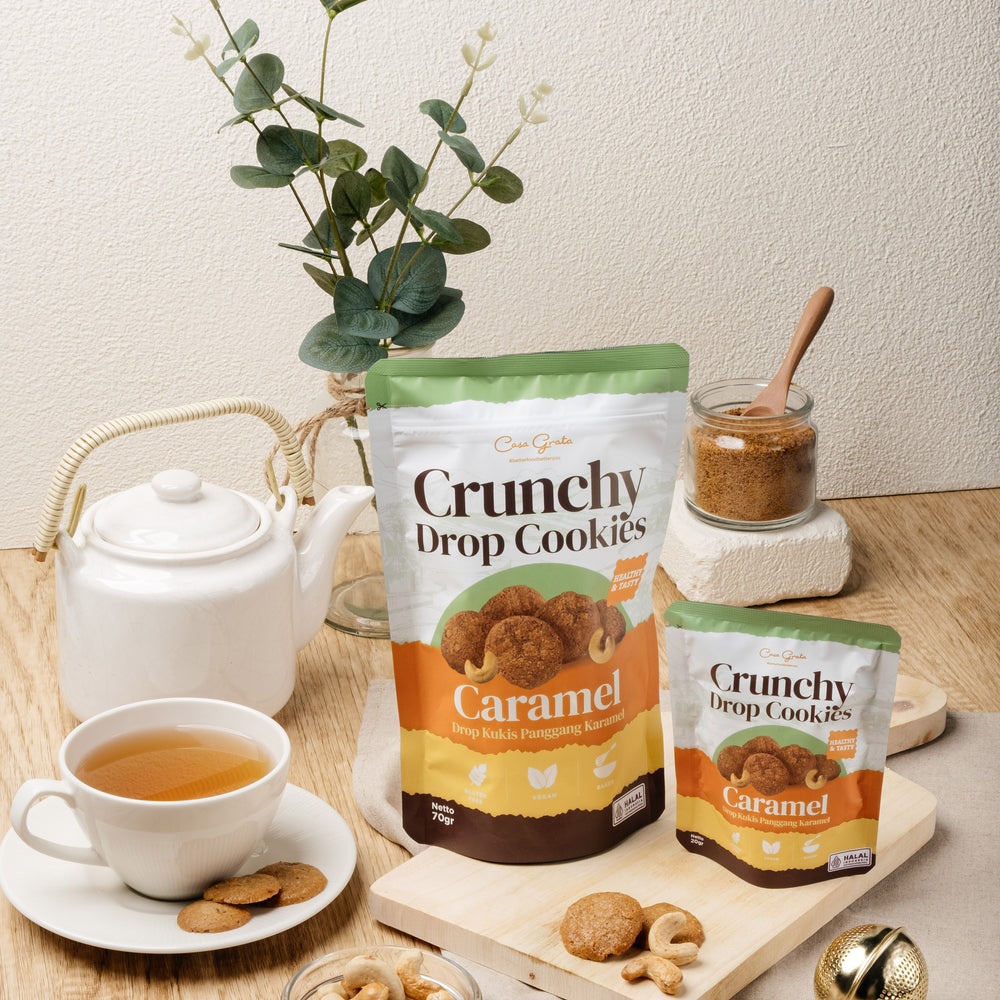 Caramel Crunchy Drop Cookies
